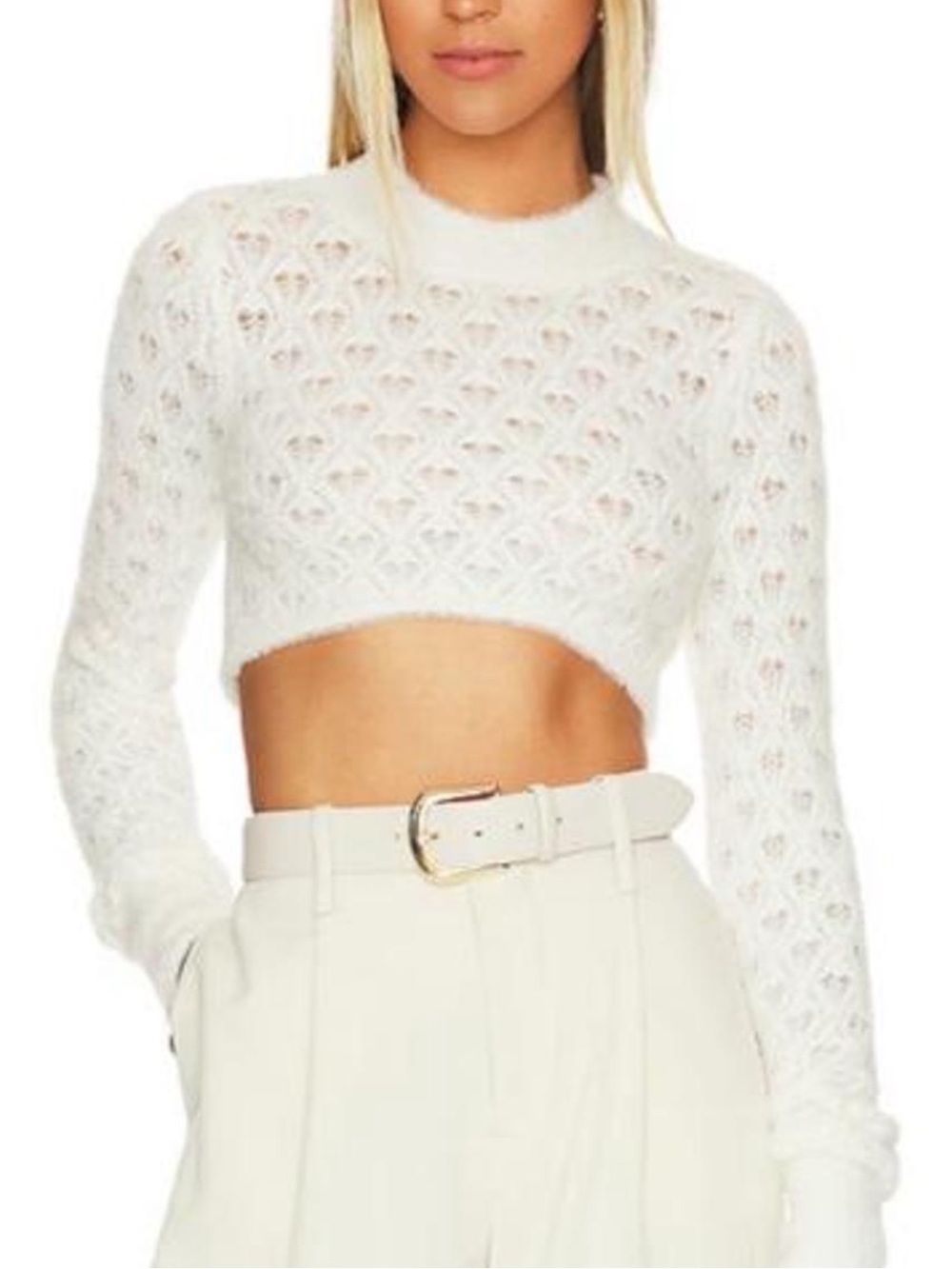 For Love & Lemons Katana Crop Sweater
